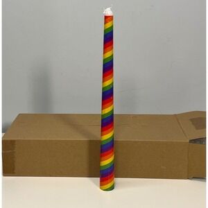 12 Piece Rainbow Colorful Pride Taper Candlesticks 10 inch Celebration Homegoods